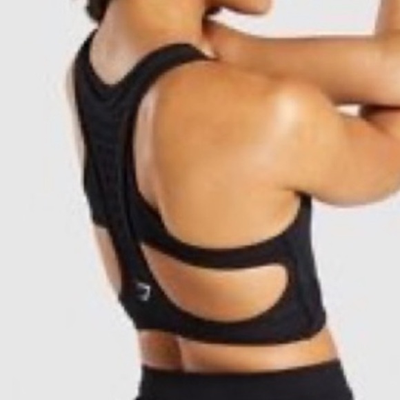 Gymshark Flawless Knit Sports Bra- Black - Picture 2 of 5